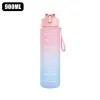 Motivationssport Trinkflasche 900L Rosa-Blau